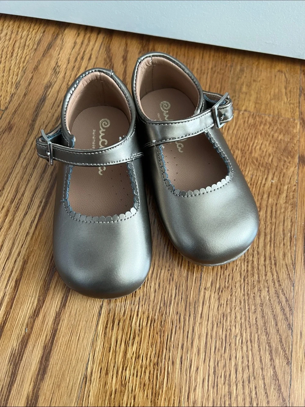 Metallic Pewter Mary Jane Shoes